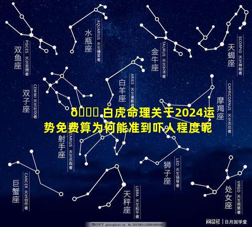 🐎 白虎命理关于2024运势免费算为何能准到吓人程度呢